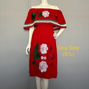 Off the shoulder Mexican Dress / Vestido Mexicano